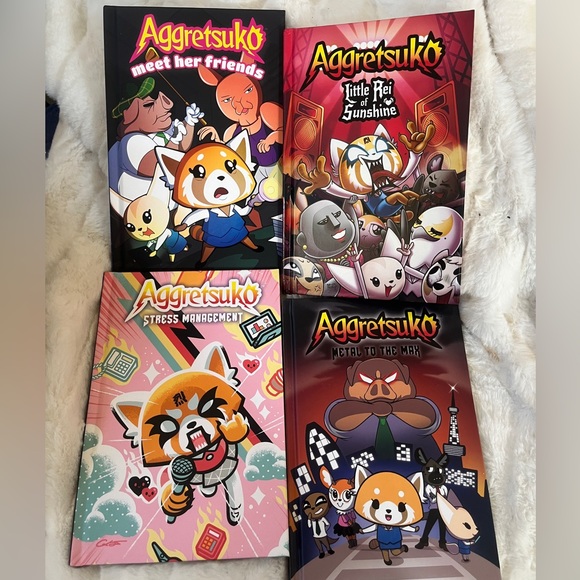 Aggretsuko Graphic Novel Hardback Bundle of 4 NWT - Picture 1 of 3